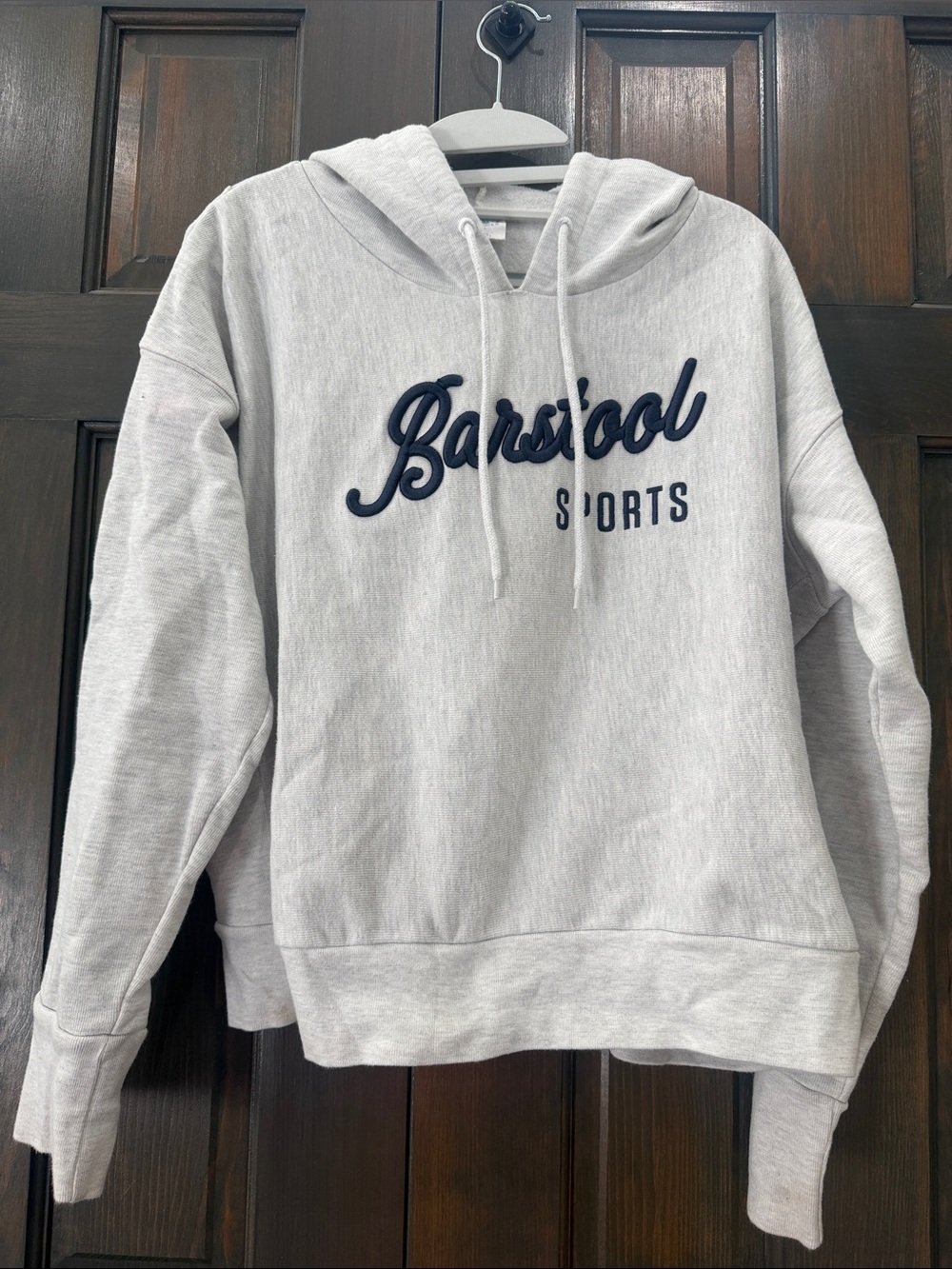 Women’s crop barstool sports Light Gray Pullover Hoodie large